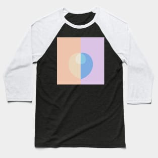 Digital Abstract with Soft Pastel Color Palette Baseball T-Shirt